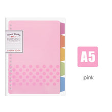 Load image into Gallery viewer, JIANWU japan KOKUYO Macaron note book loose leaf inner core A5 B5 notebook diary plan binder office school supplies ring binder