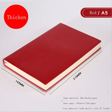 Load image into Gallery viewer, Soft Business Leather Diary Notebook A6 A5 B5 Pu Travelers Journal Thicken School Office Meeting Record Notepad Handbook