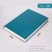 Load image into Gallery viewer, Soft Business Leather Diary Notebook A6 A5 B5 Pu Travelers Journal Thicken School Office Meeting Record Notepad Handbook