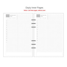 Load image into Gallery viewer, A7 A6 A5 Transparent Loose Leaf Binder Notebook Inner Core Cover Note Book Journal Planner Office Stationery Supplies