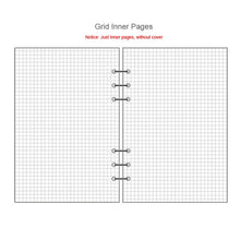 Load image into Gallery viewer, A7 A6 A5 Transparent Loose Leaf Binder Notebook Inner Core Cover Note Book Journal Planner Office Stationery Supplies