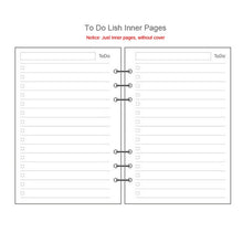 Load image into Gallery viewer, A7 A6 A5 Transparent Loose Leaf Binder Notebook Inner Core Cover Note Book Journal Planner Office Stationery Supplies