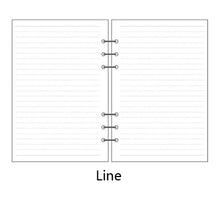 Load image into Gallery viewer, Transparent loose leaf binder loose strap loose leaf inner core  A6 A7 note book journal a5 planner office supplies

