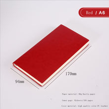 Load image into Gallery viewer, Soft Business Leather Diary Notebook A6 A5 B5 Pu Travelers Journal Thicken School Office Meeting Record Notepad Handbook
