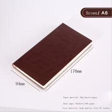 Load image into Gallery viewer, Soft Business Leather Diary Notebook A6 A5 B5 Pu Travelers Journal Thicken School Office Meeting Record Notepad Handbook
