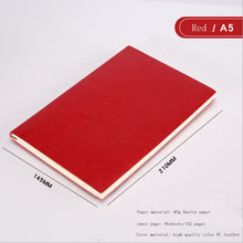 Load image into Gallery viewer, Soft Business Leather Diary Notebook A6 A5 B5 Pu Travelers Journal Thicken School Office Meeting Record Notepad Handbook
