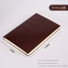 Load image into Gallery viewer, Soft Business Leather Diary Notebook A6 A5 B5 Pu Travelers Journal Thicken School Office Meeting Record Notepad Handbook
