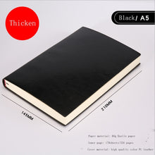 Load image into Gallery viewer, Soft Business Leather Diary Notebook A6 A5 B5 Pu Travelers Journal Thicken School Office Meeting Record Notepad Handbook
