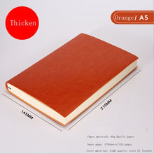 Load image into Gallery viewer, Soft Business Leather Diary Notebook A6 A5 B5 Pu Travelers Journal Thicken School Office Meeting Record Notepad Handbook
