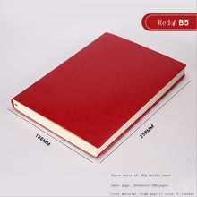 Load image into Gallery viewer, Soft Business Leather Diary Notebook A6 A5 B5 Pu Travelers Journal Thicken School Office Meeting Record Notepad Handbook

