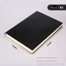 Load image into Gallery viewer, Soft Business Leather Diary Notebook A6 A5 B5 Pu Travelers Journal Thicken School Office Meeting Record Notepad Handbook
