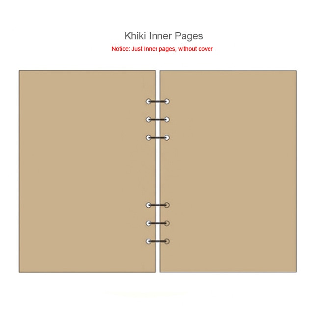 A7 A6 A5 Transparent Loose Leaf Binder Notebook Inner Core Cover