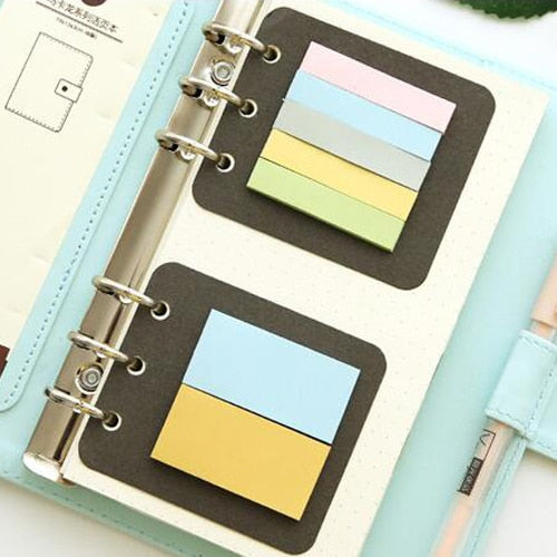 A5 Loose-leaf Notebook 6 Round Ring Binder Organizer 100 Sheets Lined Paper  for School Office College Business Project 